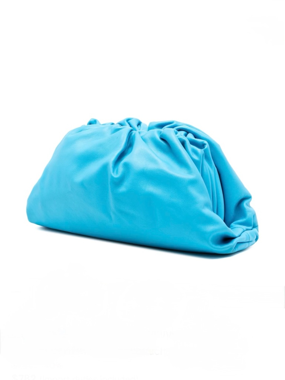 Bottega Veneta ‘The Pouch’ Blue Soft Gathered Clutch Bag - Women